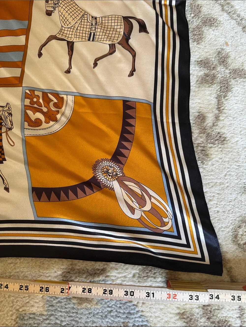 Silk Equestrian Large Scarf